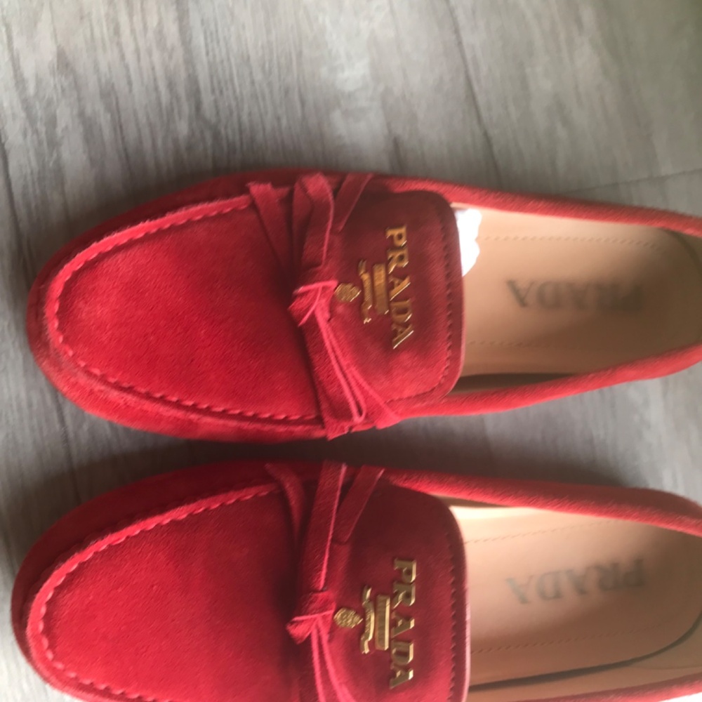 Brick Red Prada Driving Shoe - Loafers - Picture 6 of 12